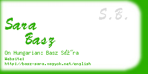 sara basz business card